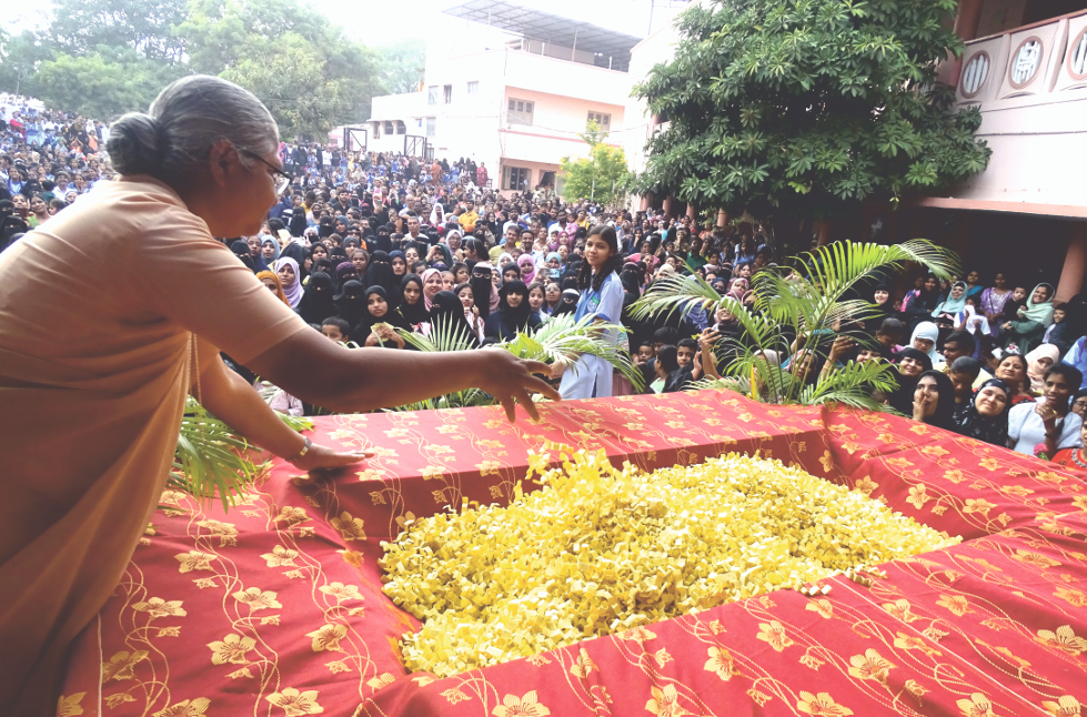 A play area was set up for the primary children
